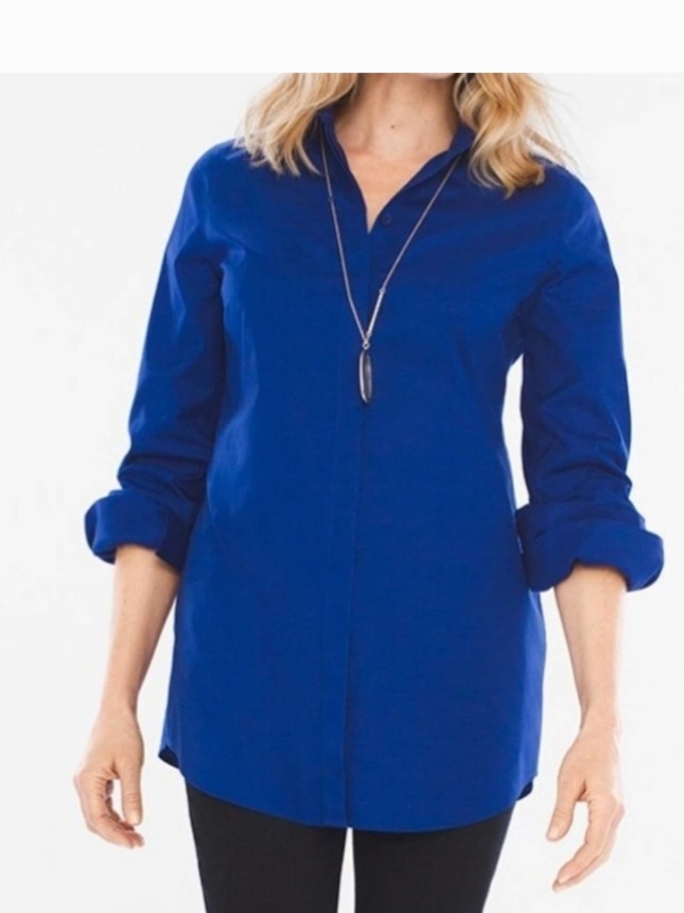 Chico’s Cerulean Blue Tunic, “0” (Fits M)